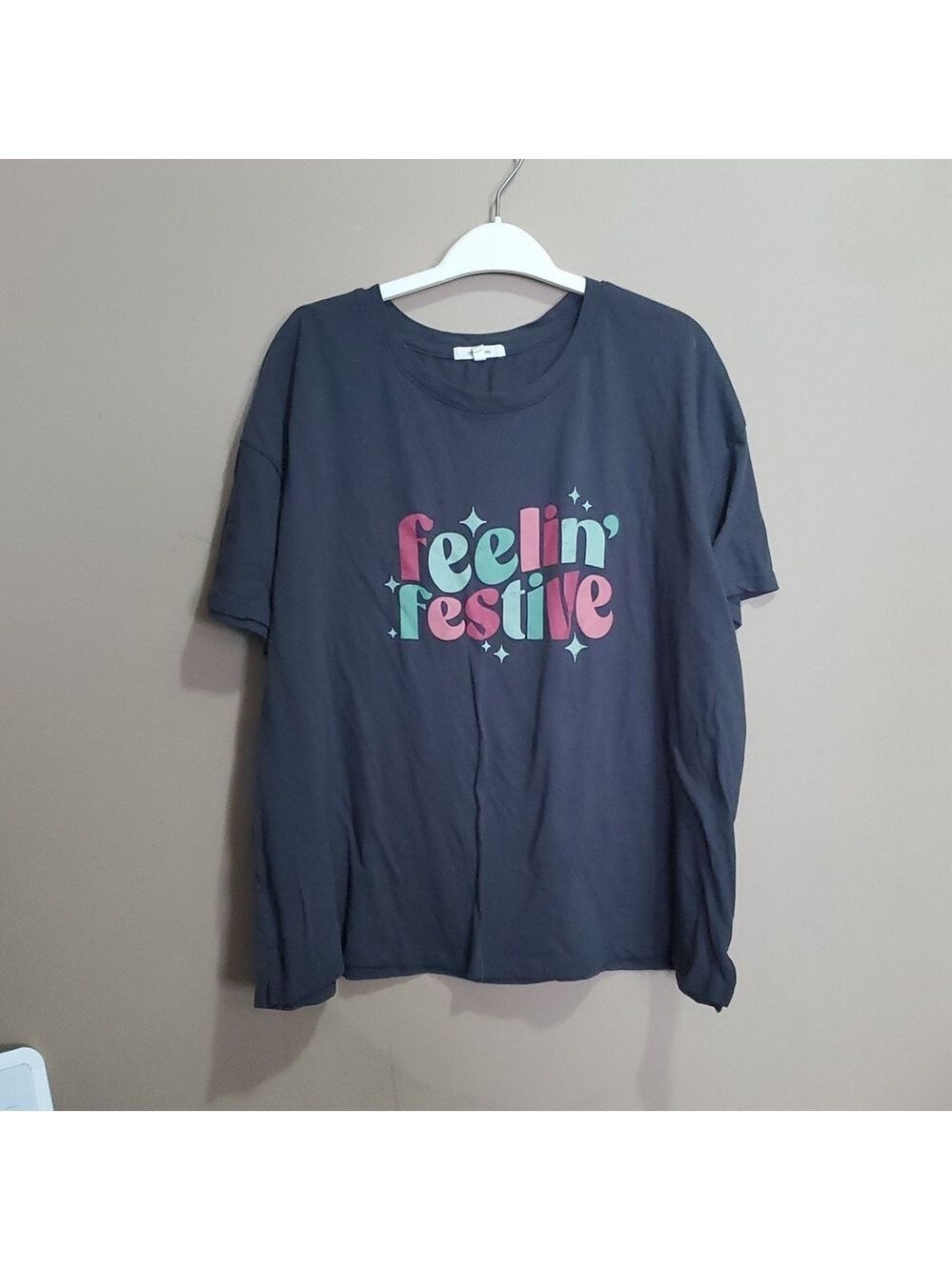 Maurice's Festive Grey Shirt Size XXL